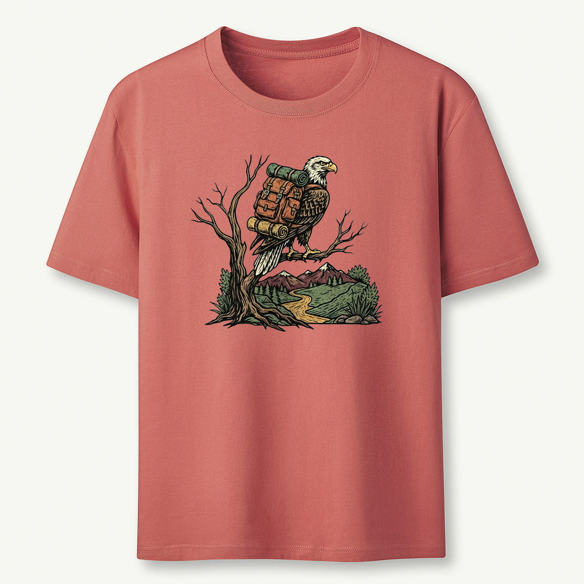 Eagle Backpacker On Branch T-Shirt