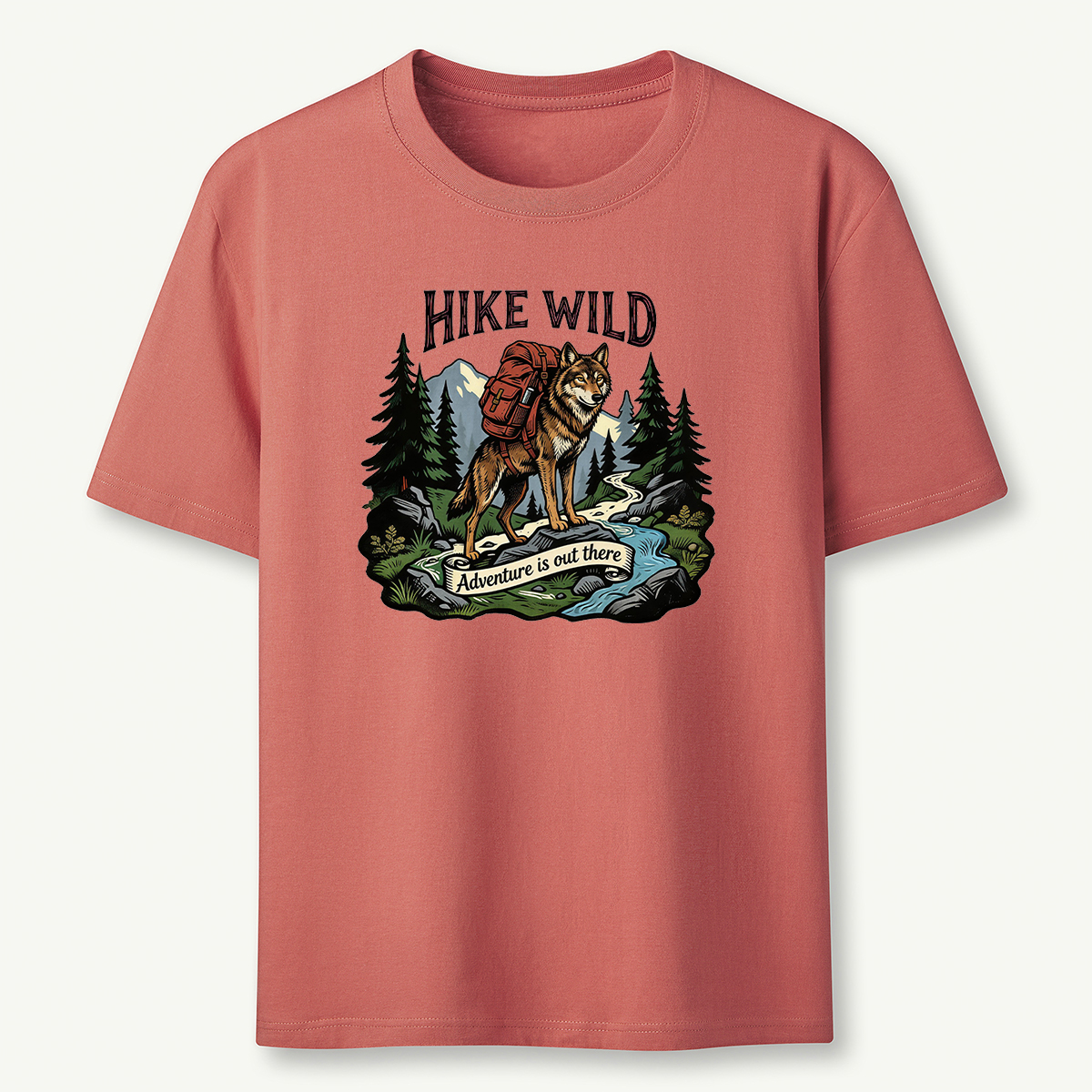 Hike Wild Wolf Backpacker T-Shirt