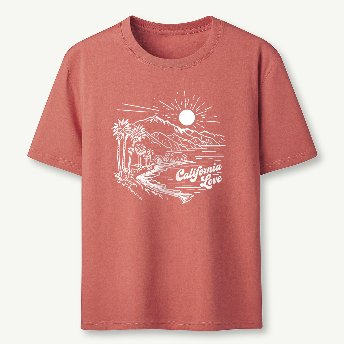 California Love Coastal Sunset Beach Graphic T‑Shirt