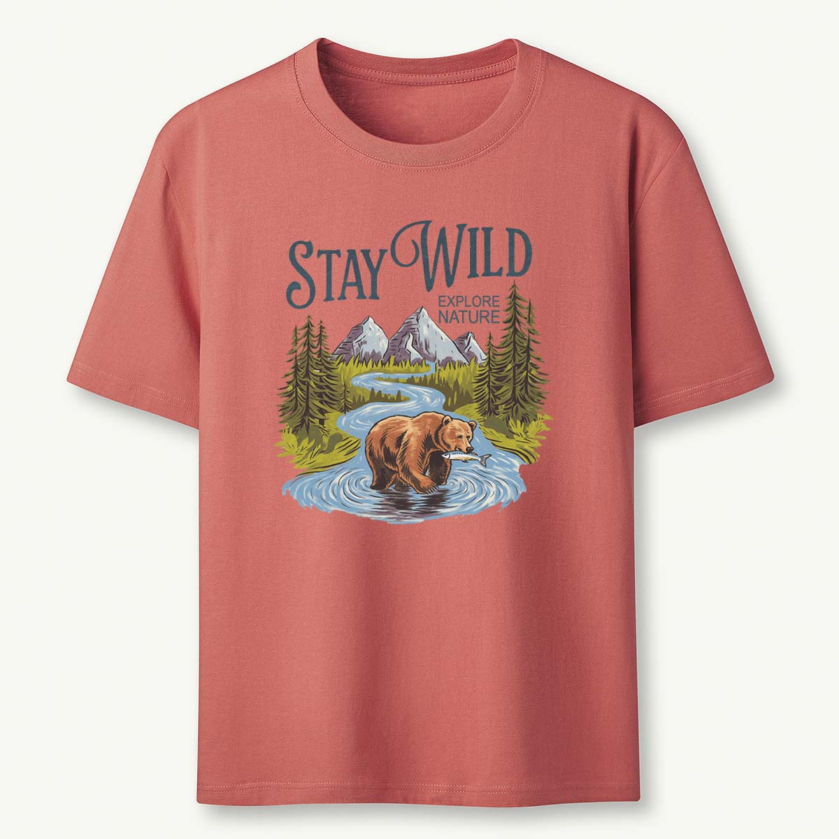 Stay Wild Explore Nature Hunting Bear T-shirt