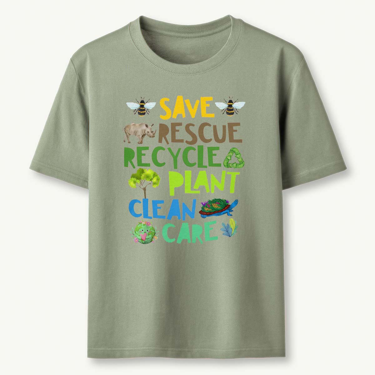Save Rescue Recycle Plant Clean Care T-Shirt
