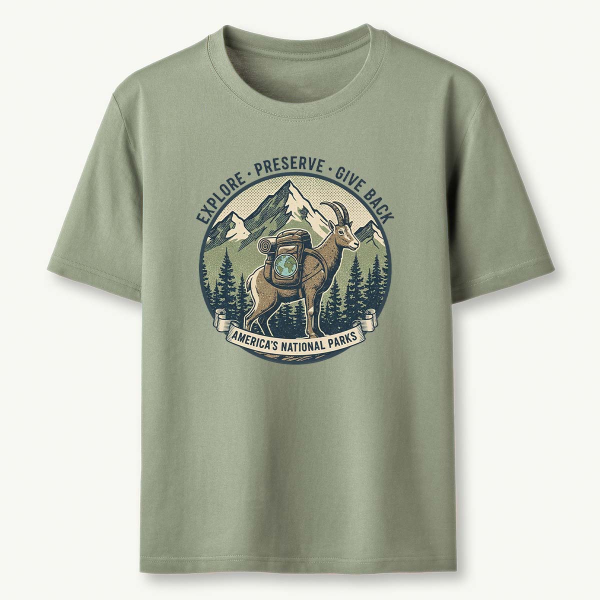 Americas National Parks Goat T-Shirt