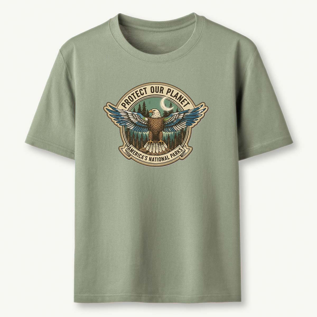 Protect Our Planet Americas National Parks Eagle Earth Day T-Shirt