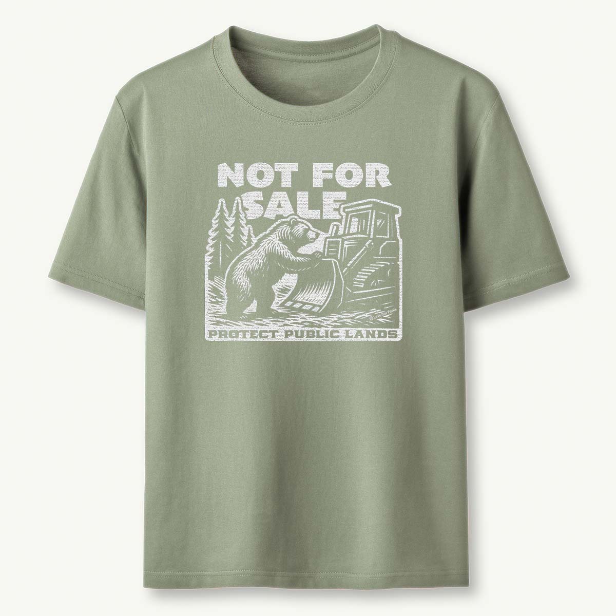 Not For Sale Public Lands Bulldozer T-Shirt