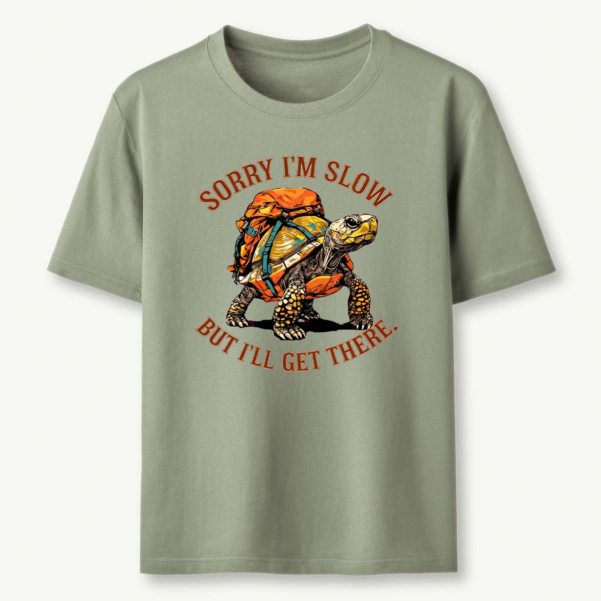 Sorry I'm Slow But I'll Get There Turtle Backpacker T-Shirt