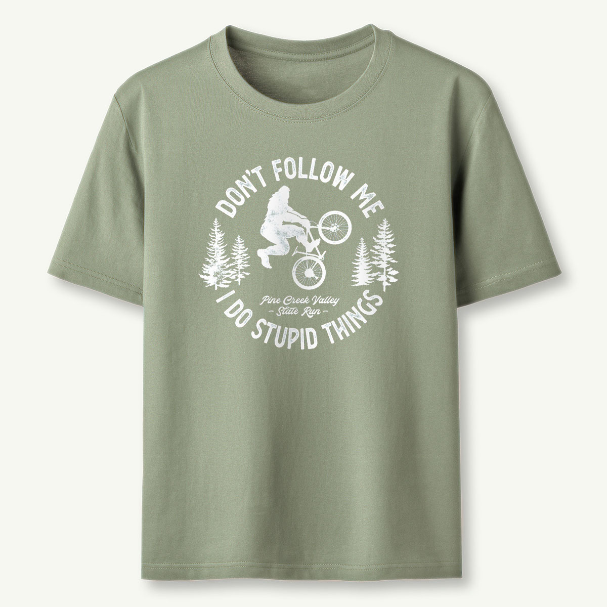 Stupid Things Bigfoot Bike Tee Cotton Classic T-Shirt