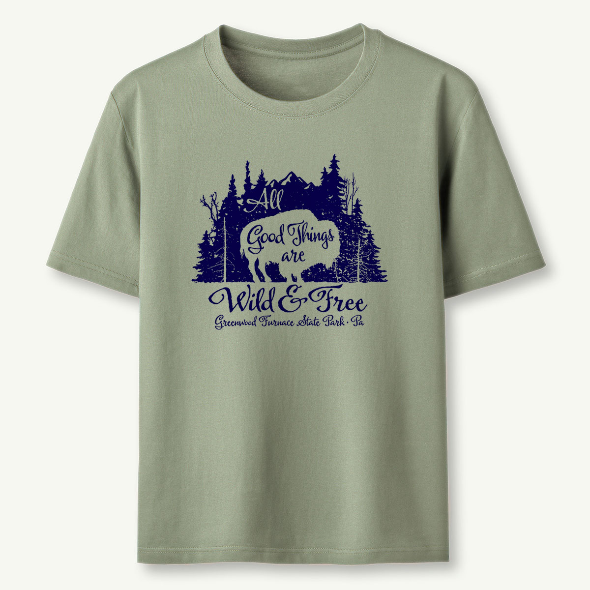 Wild & Free Bison Tee Cotton Classic T-Shirt