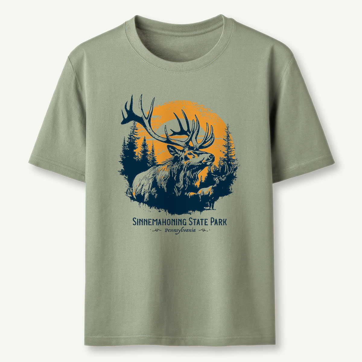 Elk Sunset Tee Cotton Classic T-Shirt