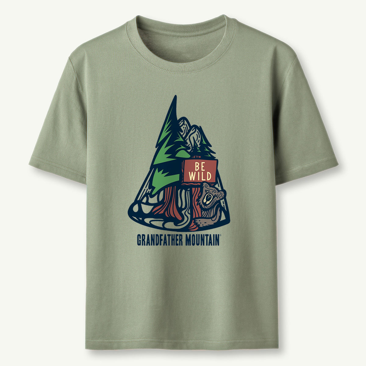 Bear and Trail Sign Tee Cotton Classic T-Shirt
