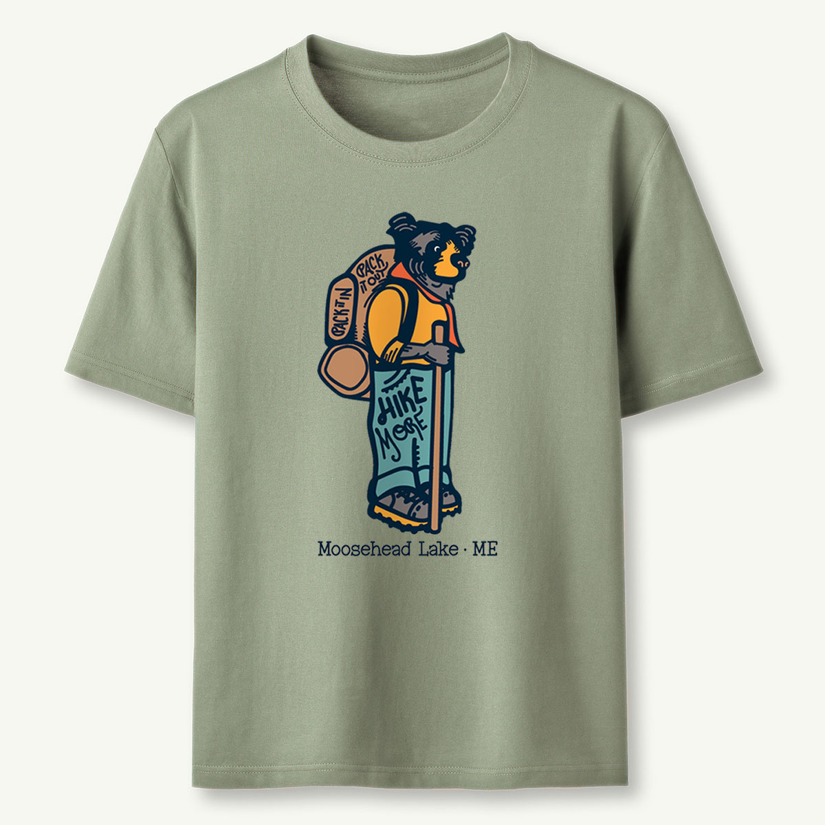 Hiking Bear Tee Cotton Classic T-Shirt