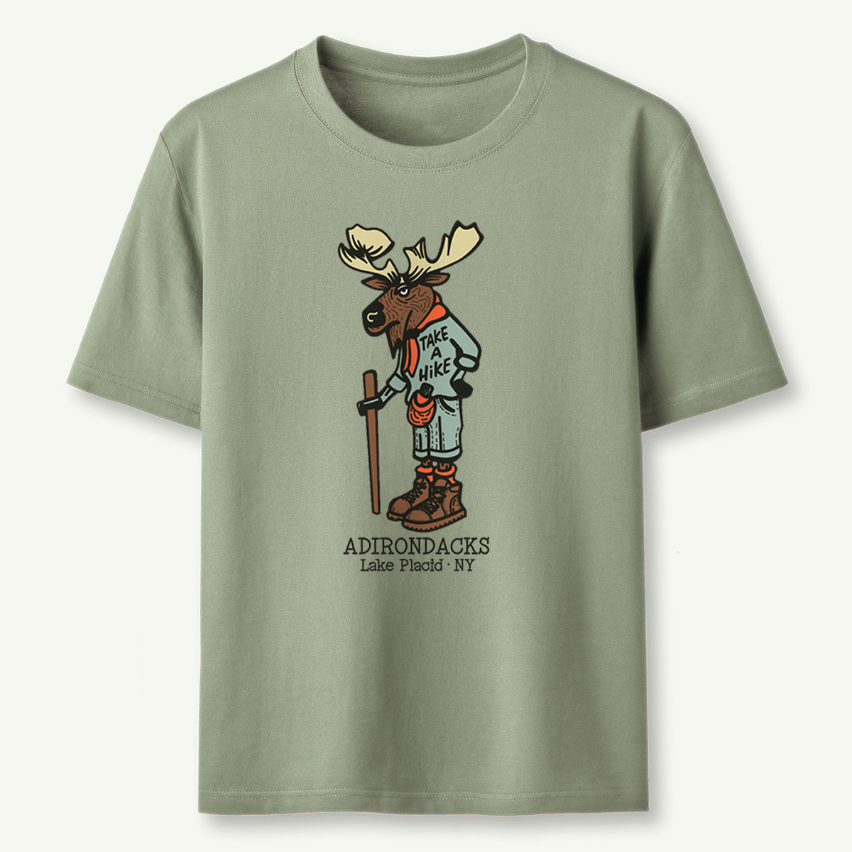 Hiking Moose Tee Cotton Classic T-Shirt