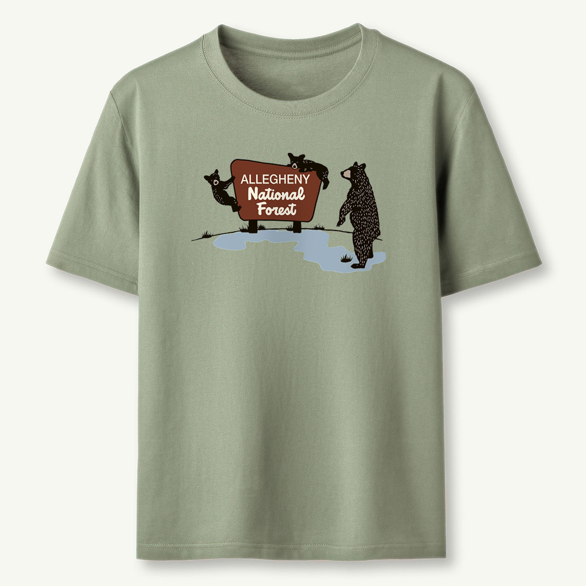 Park Sign Bears Tee Cotton Classic T-Shirt