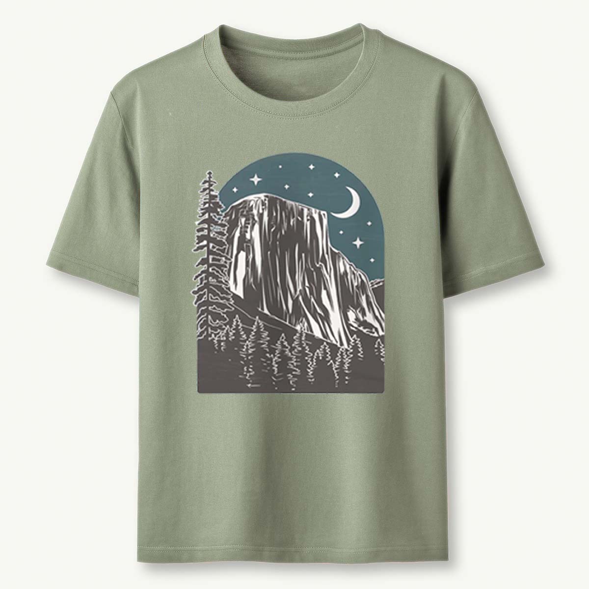 Yosemite at Night Tee Cotton Classic T-Shirt