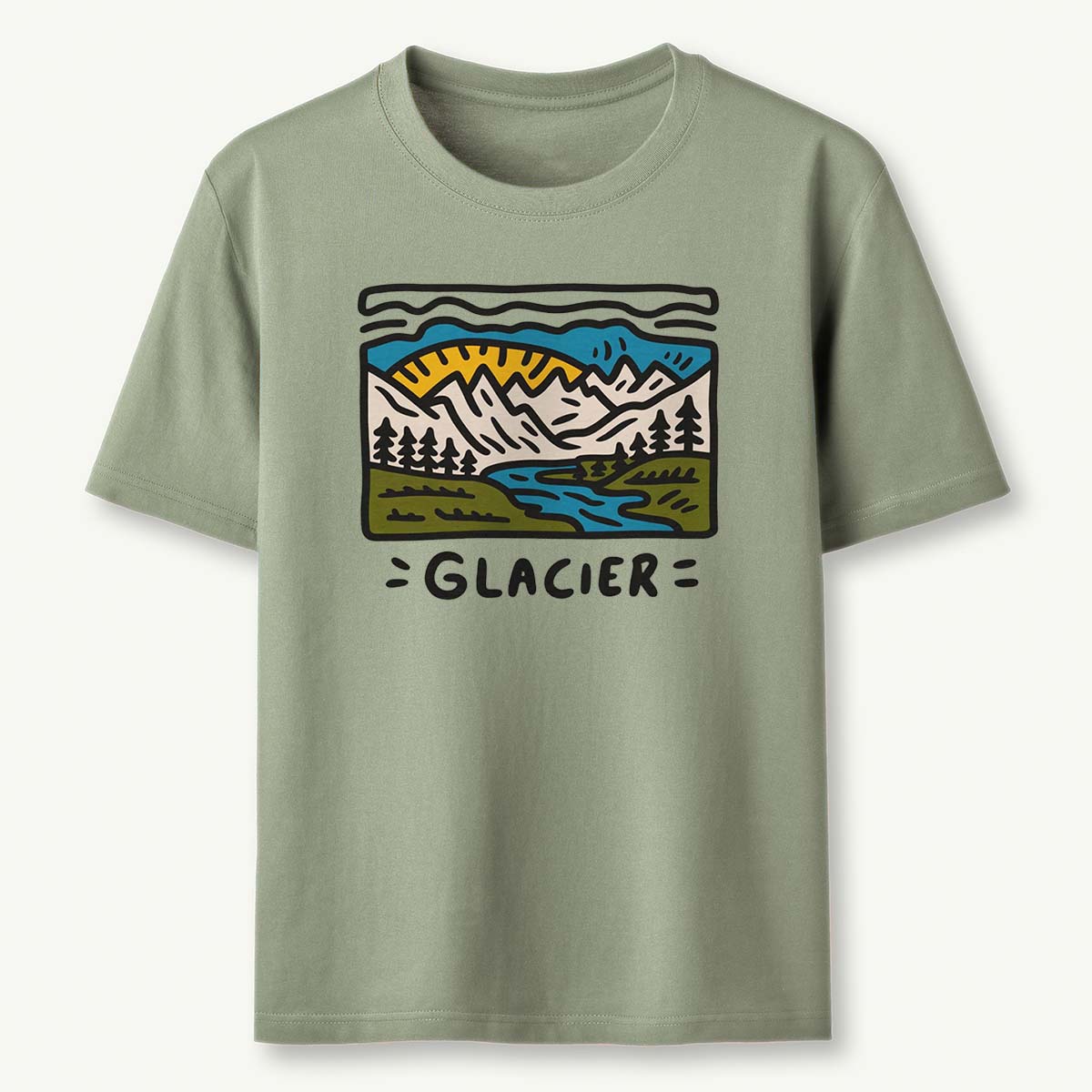 Glacier National Park Tee Cotton Classic T-Shirt