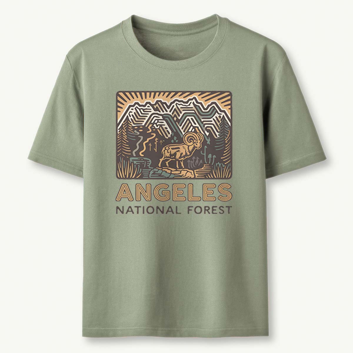 Angeles National Forest Vintage Tee Cotton Classic T-Shirt