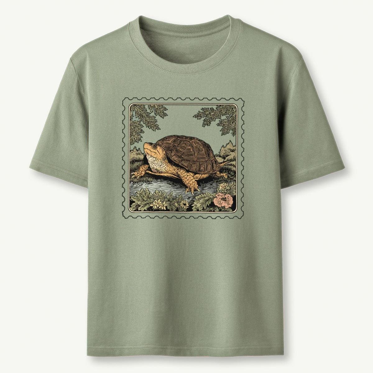 Box Turtle Stamp T-Shirt