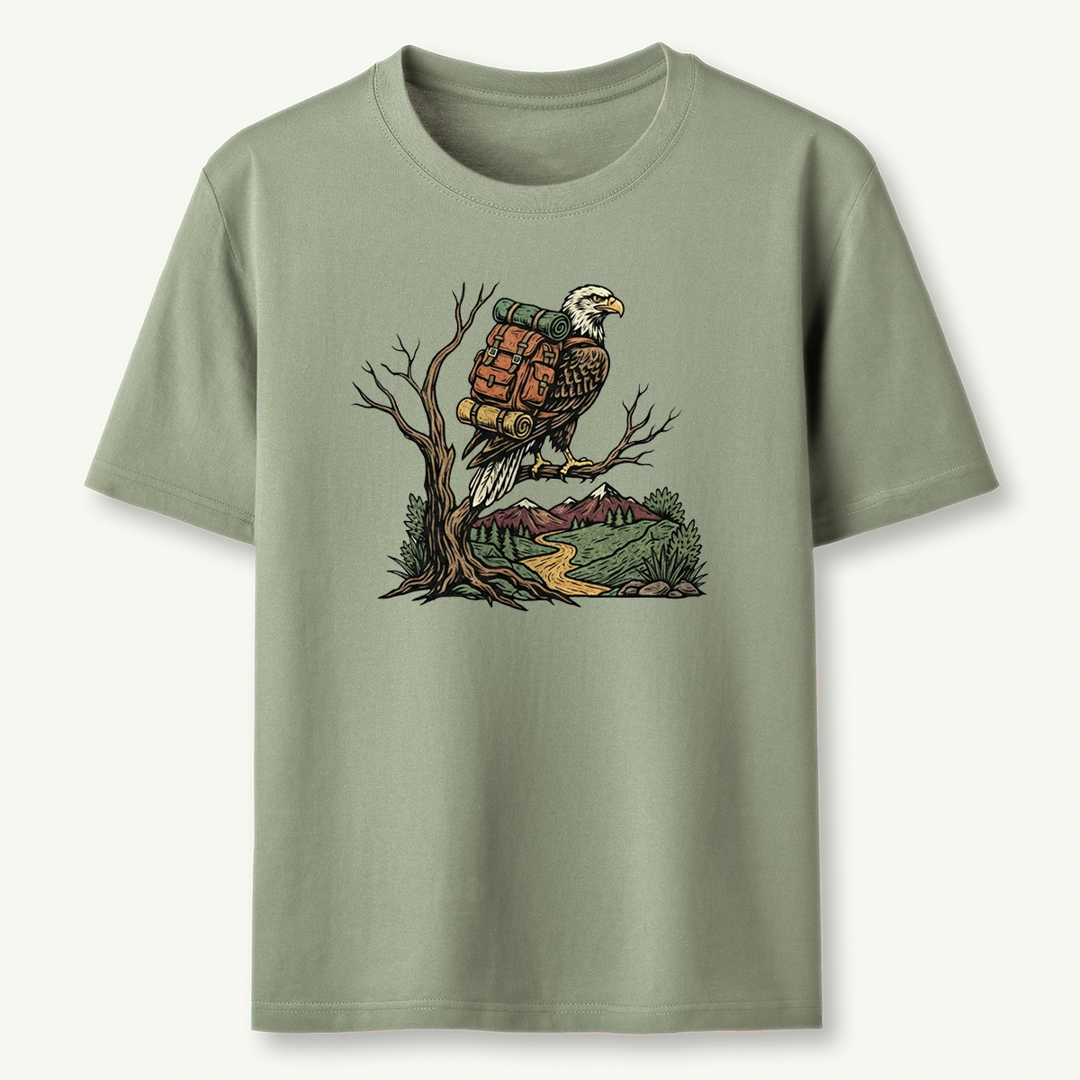 Eagle Backpacker On Branch T-Shirt