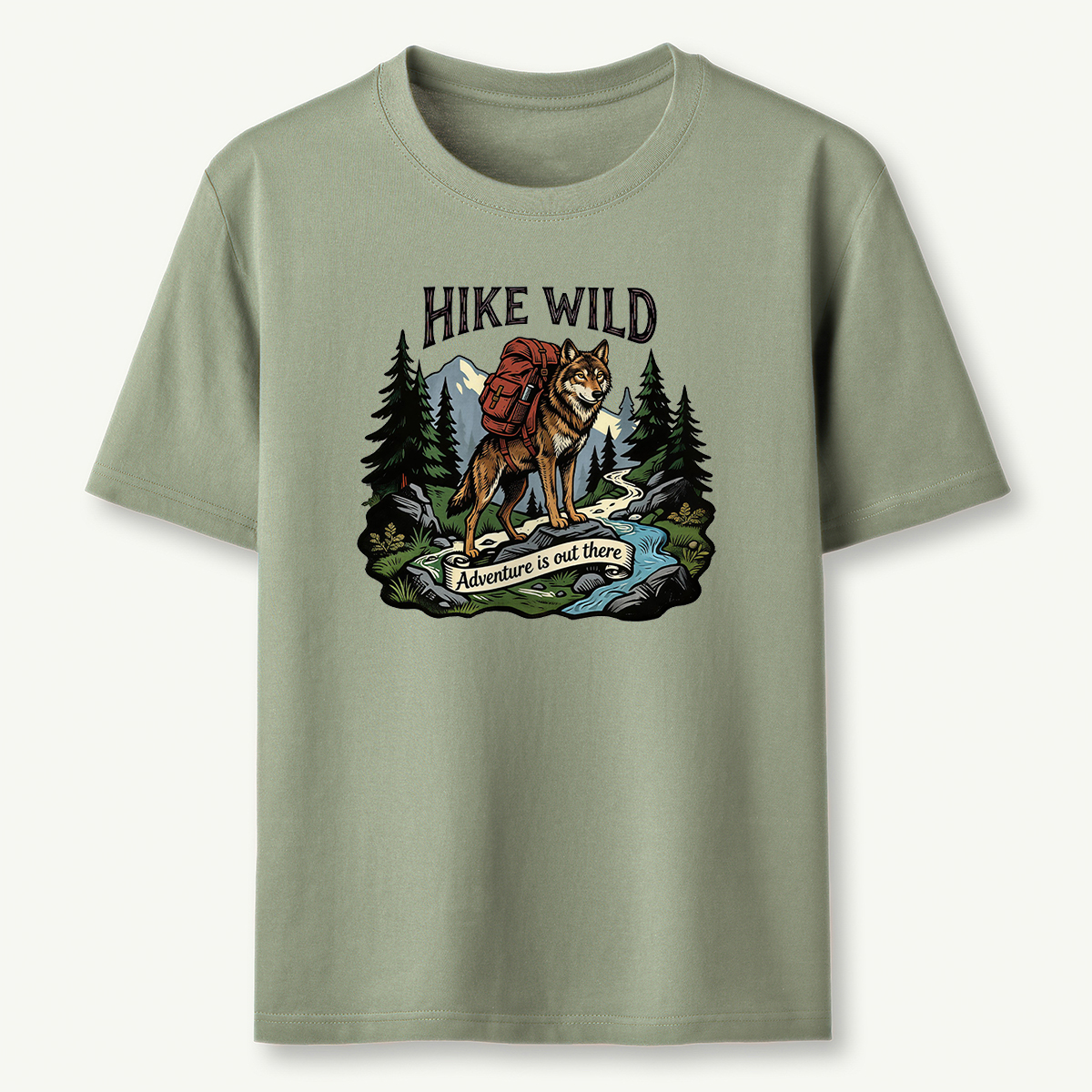 Hike Wild Wolf Backpacker T-Shirt