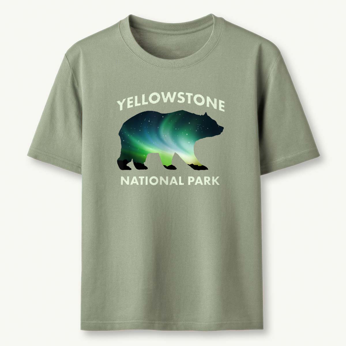 Yellowstone National Park Aurora Bear T-Shirt