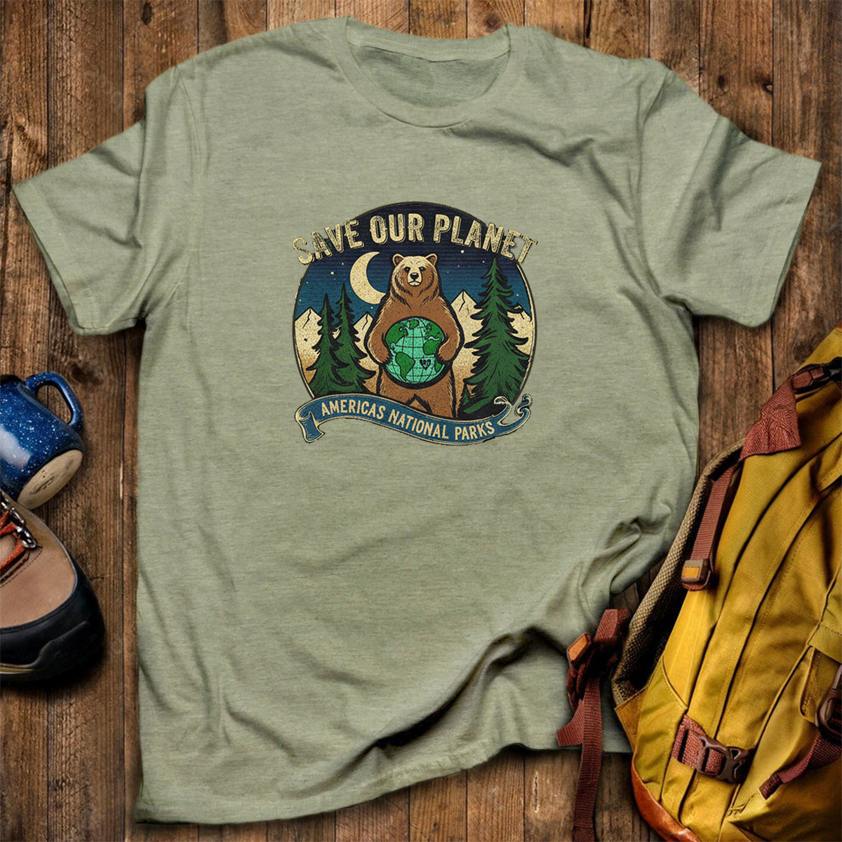 Save Our Plant Americas National Parks Bear Earth T-Shirt
