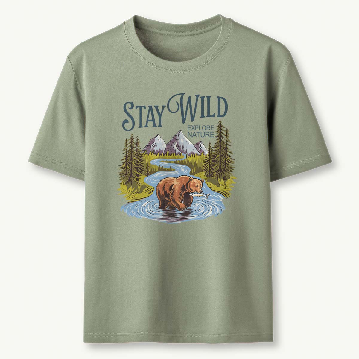 Stay Wild Explore Nature Hunting Bear T-shirt