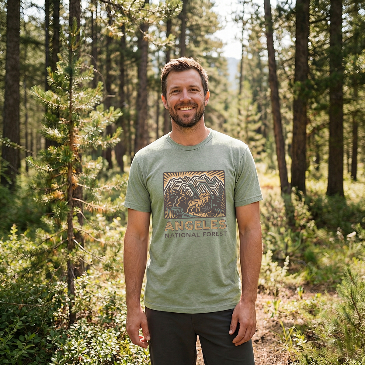 Angeles National Forest Vintage Tee Cotton Classic T-Shirt