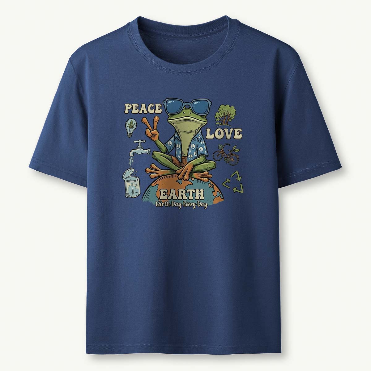 Peace Love Earth Frog T-Shirt