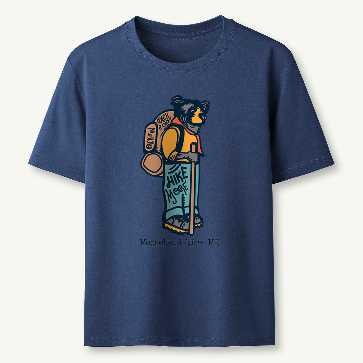 Hiking Bear Tee Cotton Classic T-Shirt
