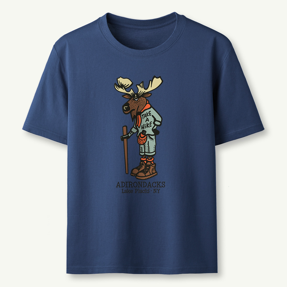 Hiking Moose Tee Cotton Classic T-Shirt