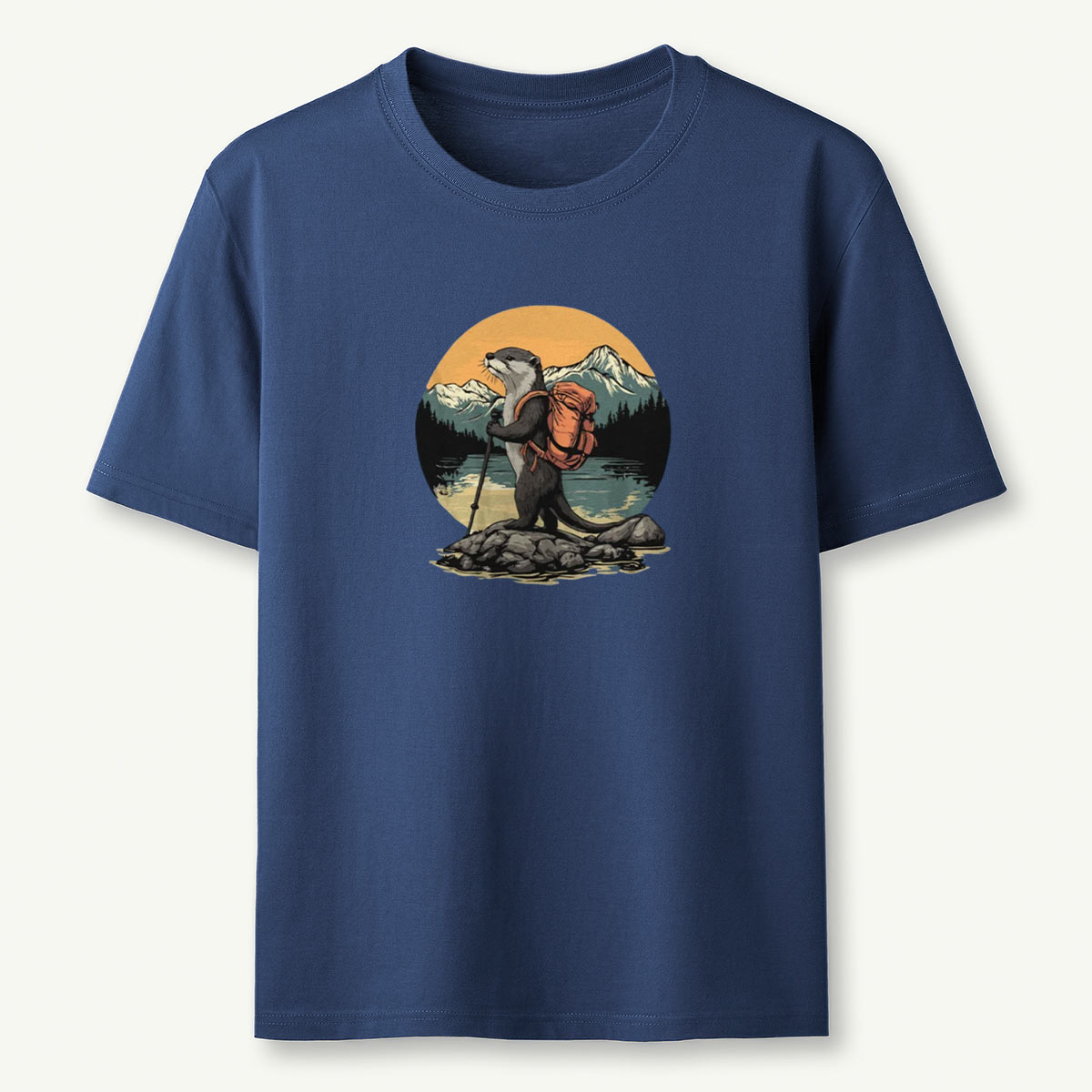 Otter On The River Backpacker T-Shirt