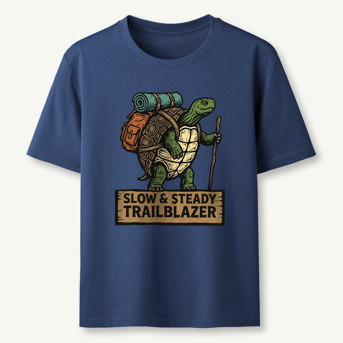 Slow Steady Trailblazer Tortoise Backpacker T-Shirt