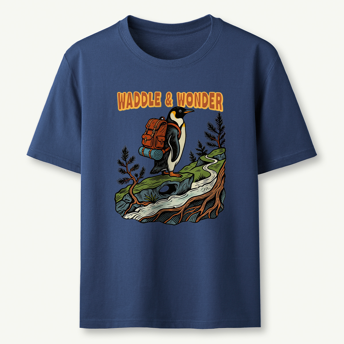 Waddle Wonder Penguin Backpacker T-Shirt