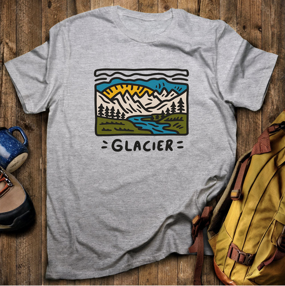 Glacier National Park Tee Cotton Classic T-Shirt
