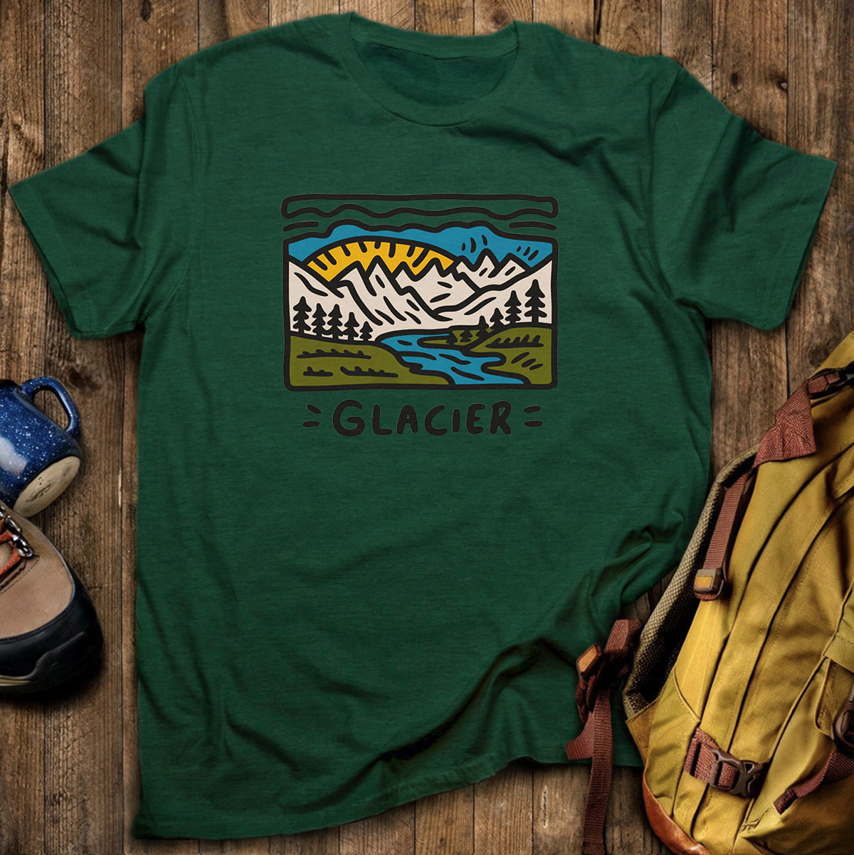 Glacier National Park Tee Cotton Classic T-Shirt