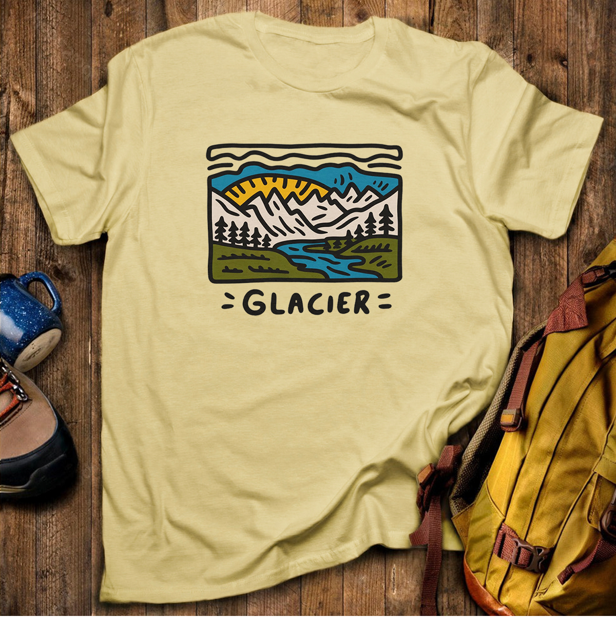 Glacier National Park Tee Cotton Classic T-Shirt