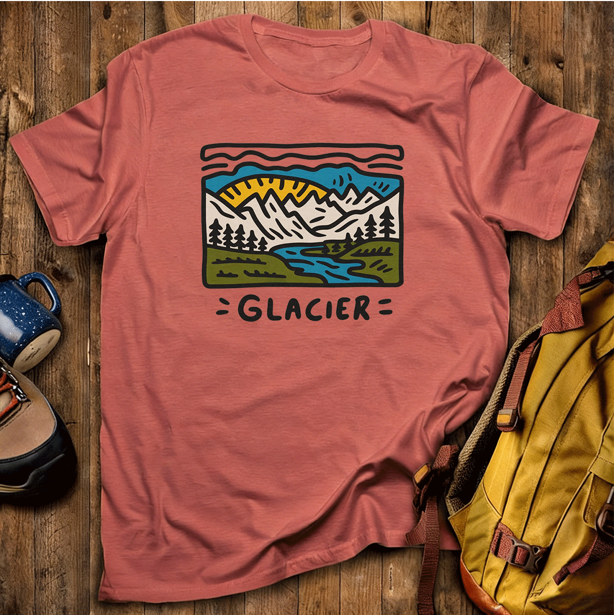 Glacier National Park Tee Cotton Classic T-Shirt