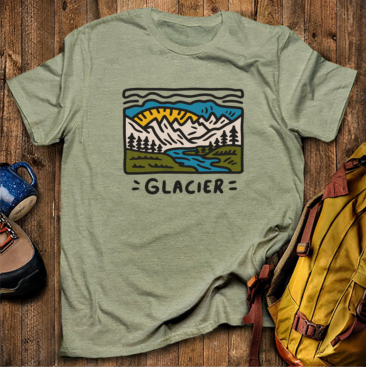 Glacier National Park Tee Cotton Classic T-Shirt