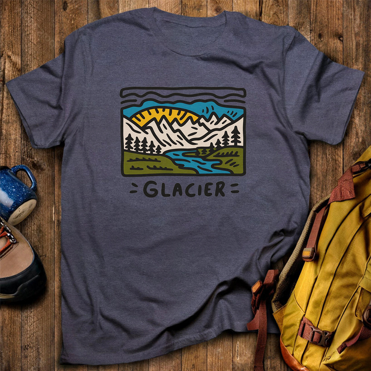 Glacier National Park Tee Cotton Classic T-Shirt