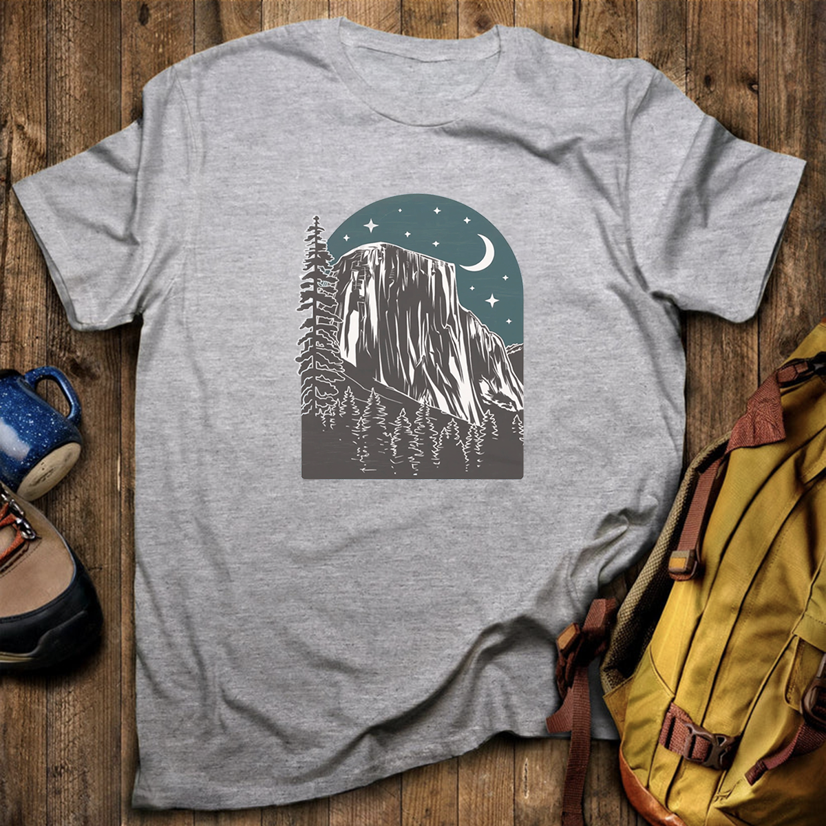 Yosemite at Night Tee Cotton Classic T-Shirt