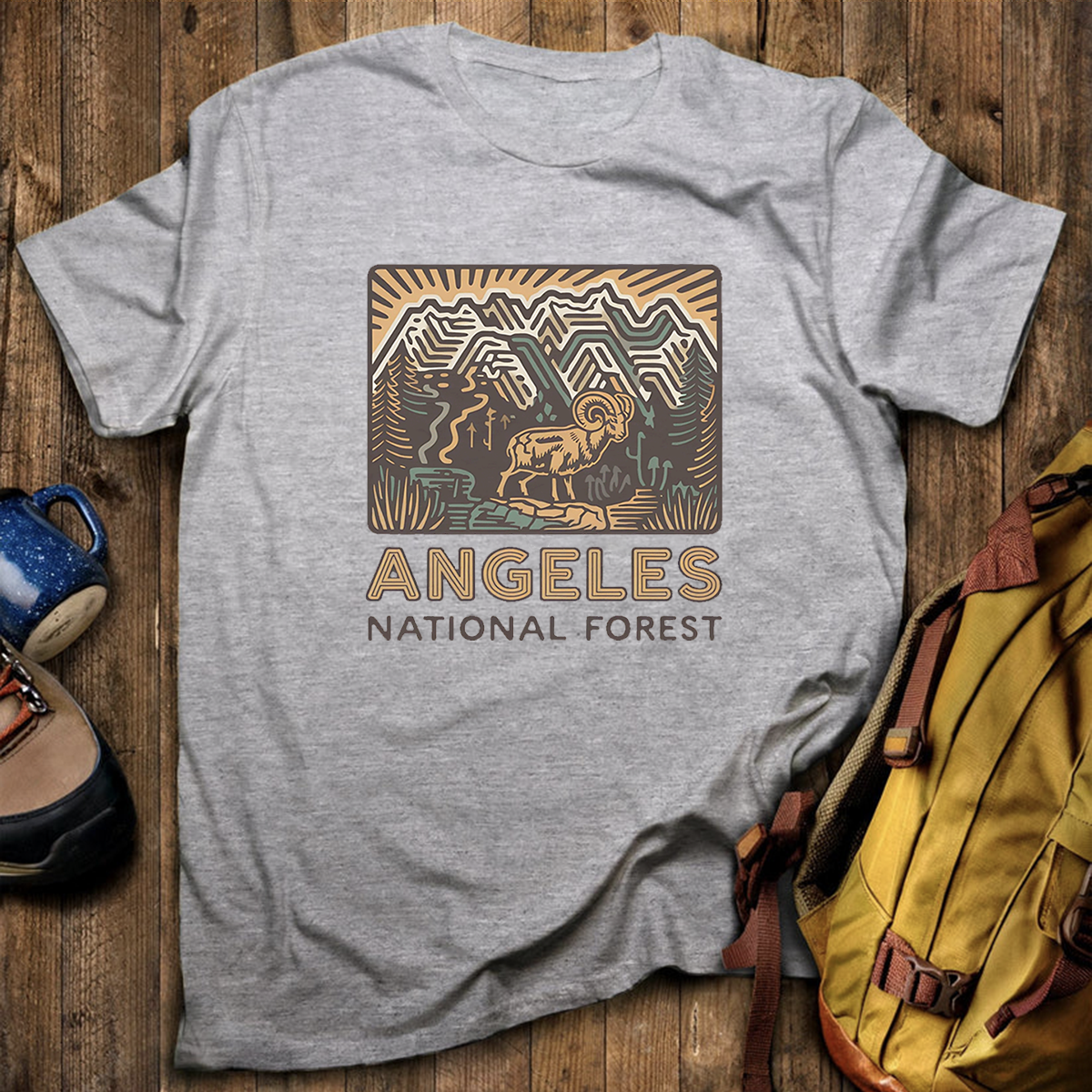 Angeles National Forest Vintage Tee Cotton Classic T-Shirt