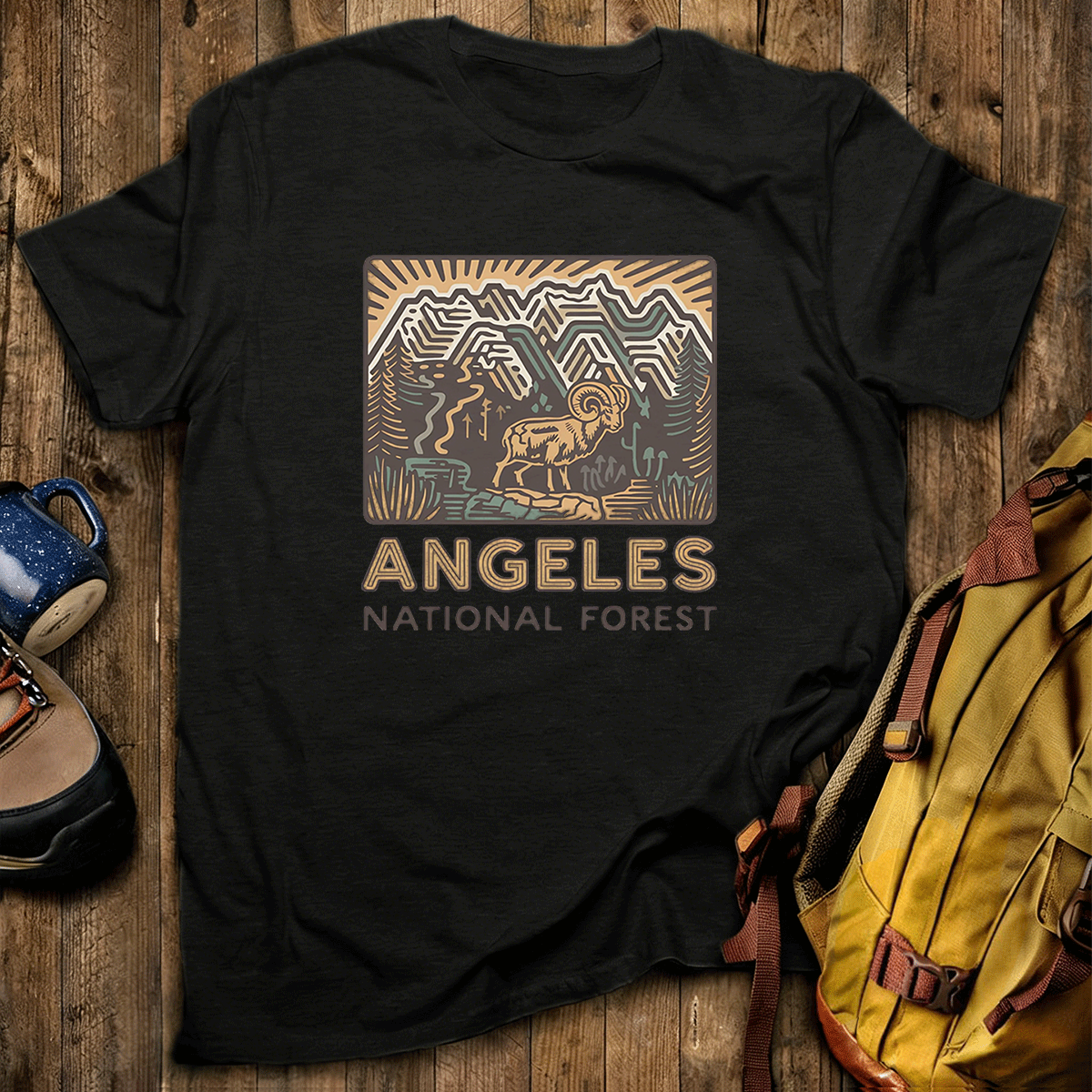 Angeles National Forest Vintage Tee Cotton Classic T-Shirt