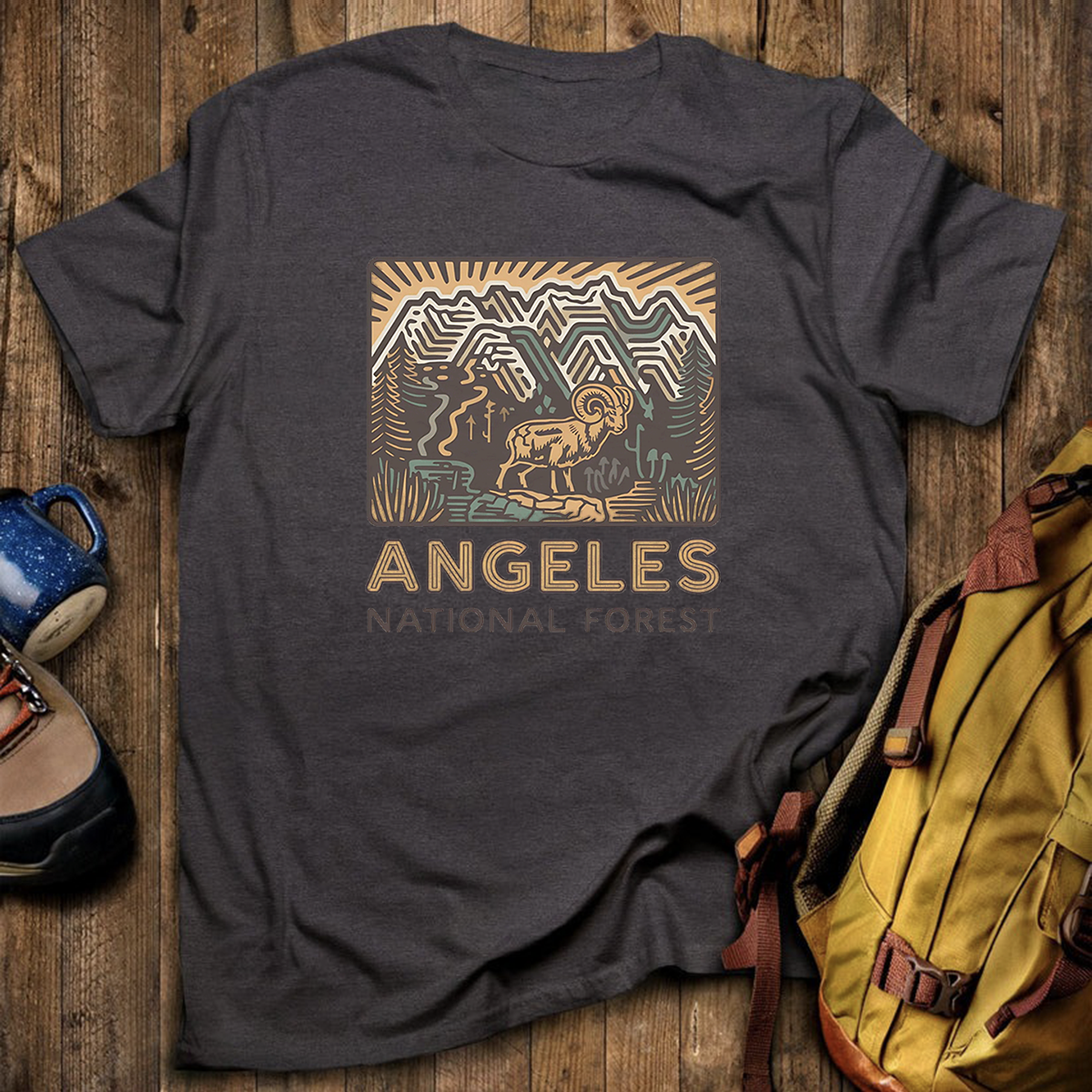 Angeles National Forest Vintage Tee Cotton Classic T-Shirt