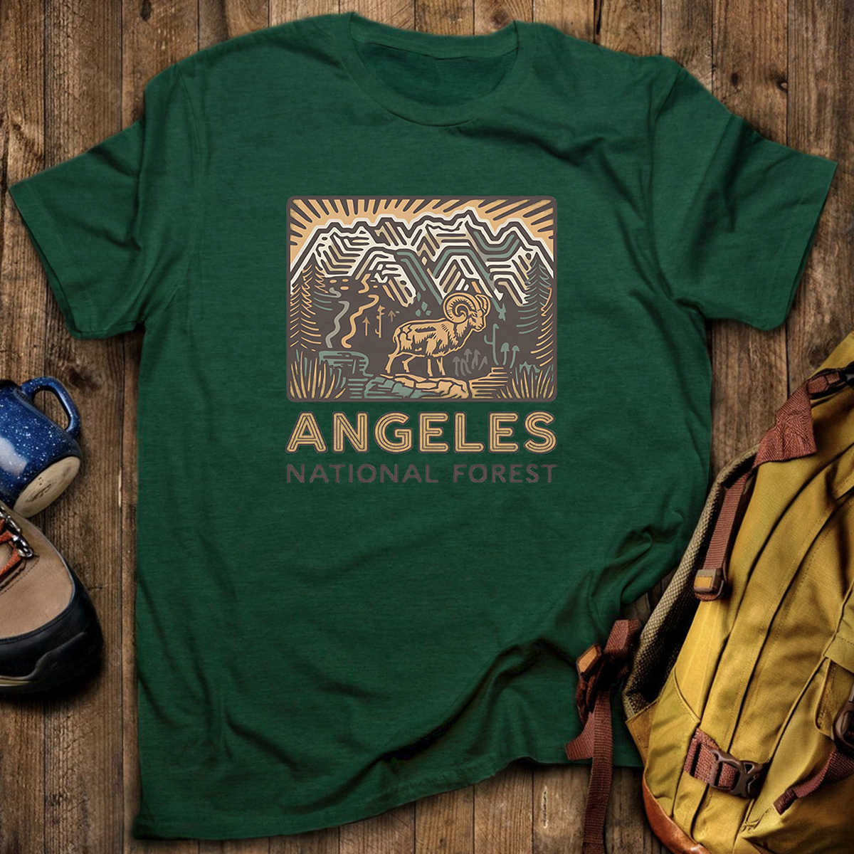 Angeles National Forest Vintage Tee Cotton Classic T-Shirt