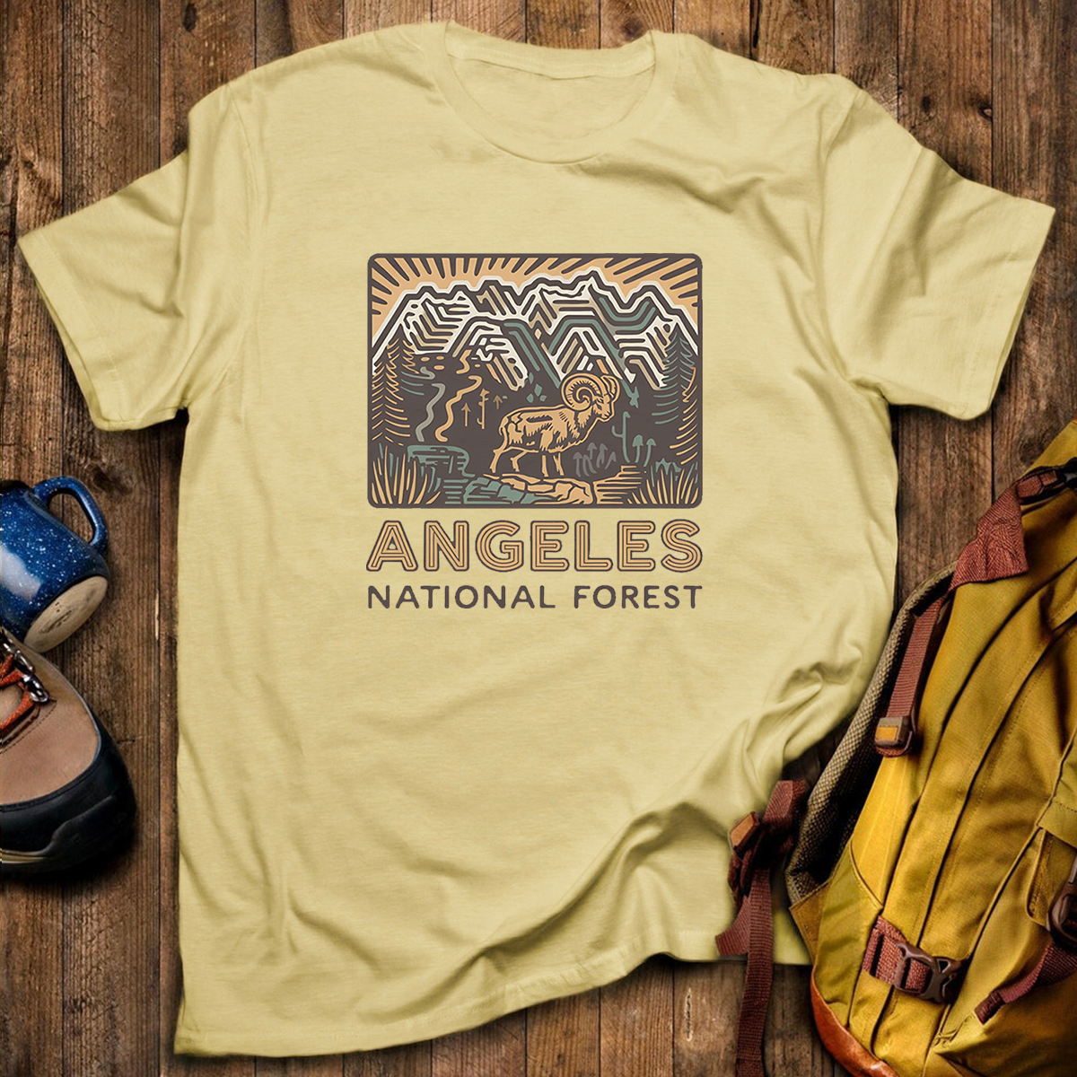 Angeles National Forest Vintage Tee Cotton Classic T-Shirt