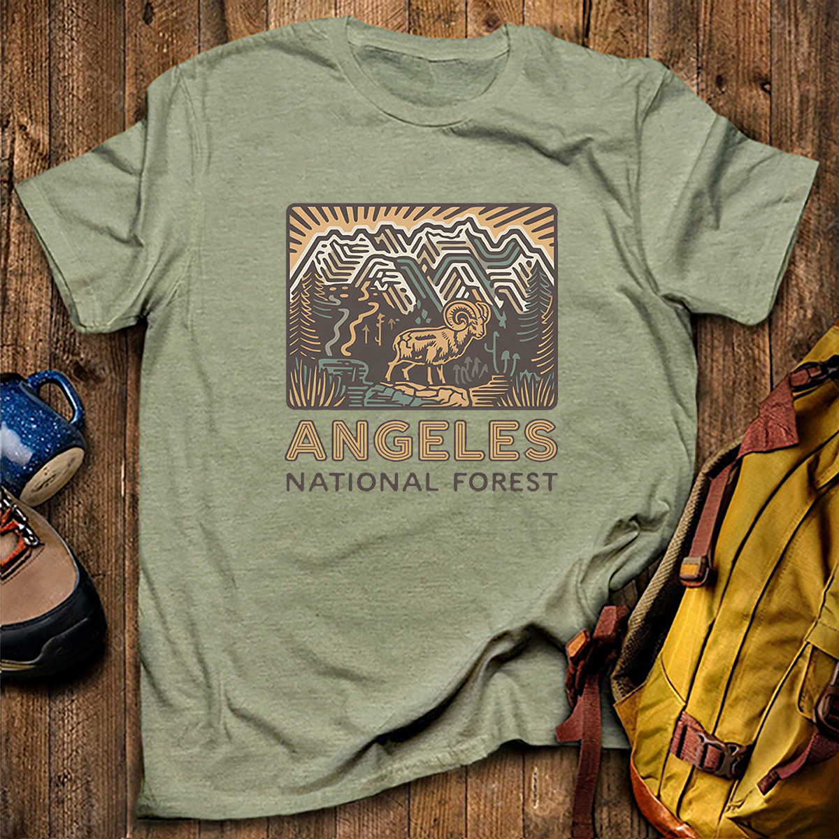 Angeles National Forest Vintage Tee Cotton Classic T-Shirt