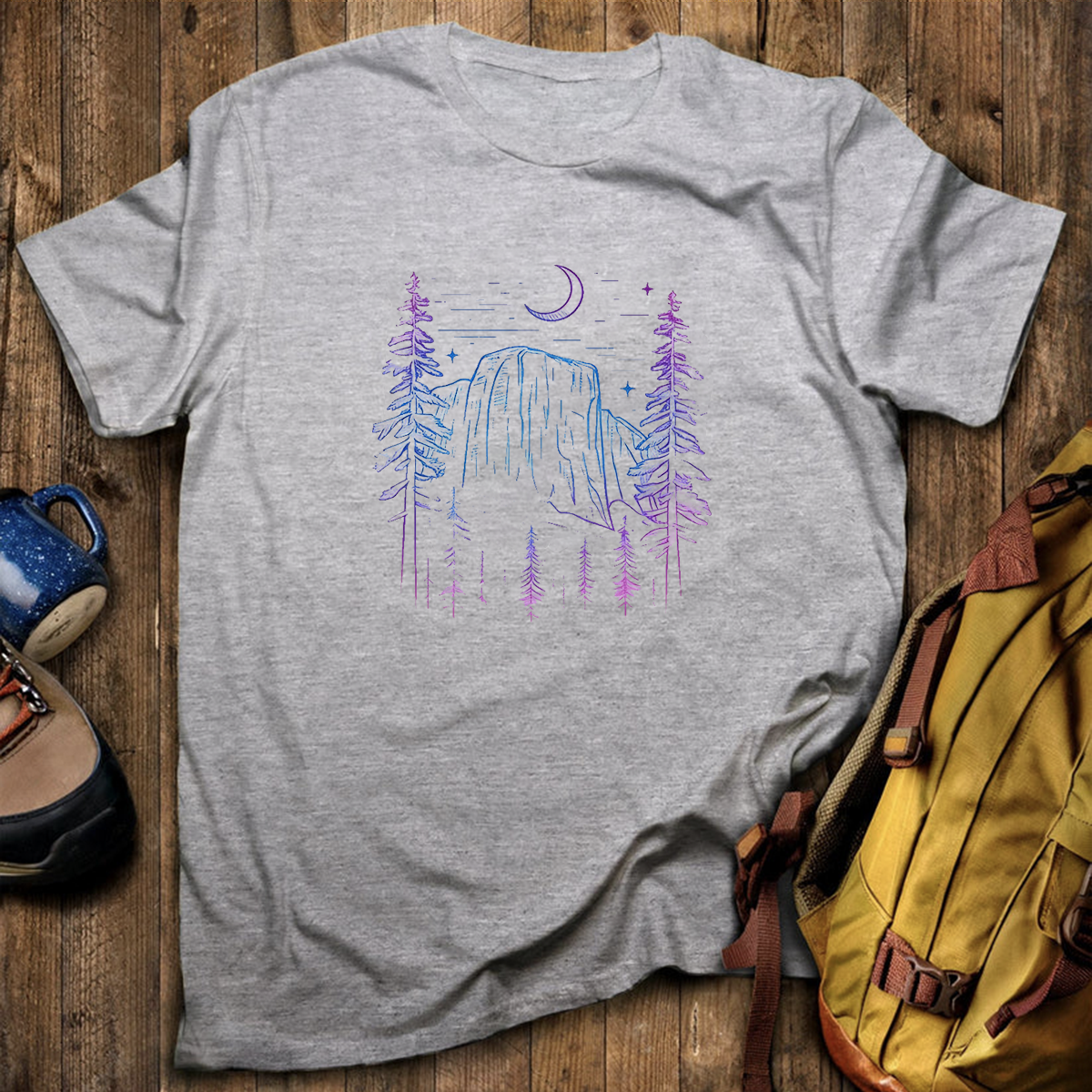Yosemite El Capitan at Night Tee Cotton Classic T-Shirt