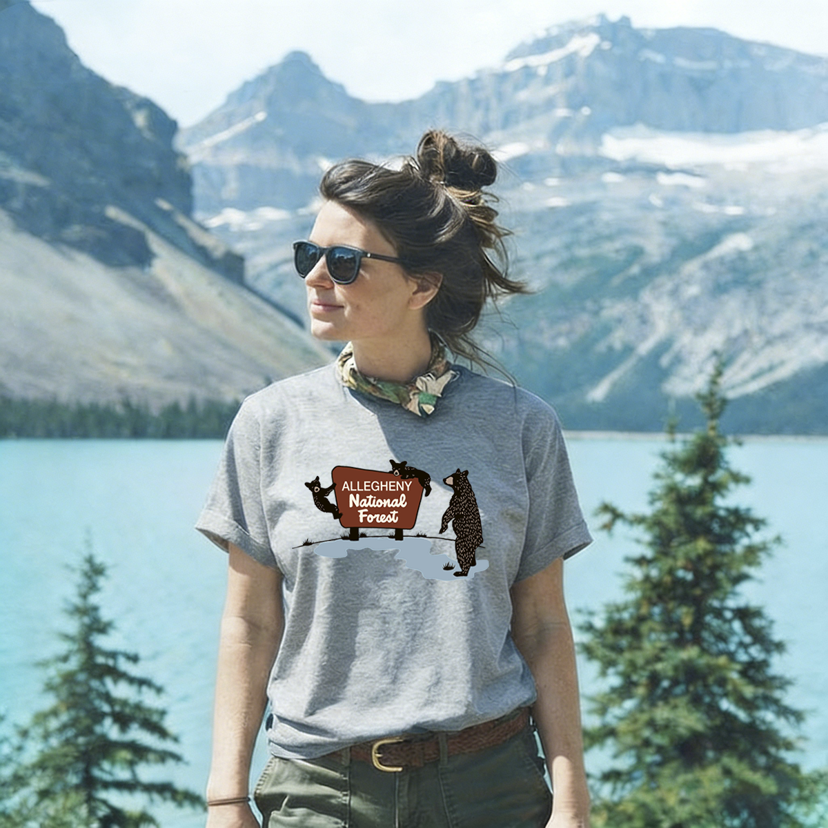 Park Sign Bears Tee Cotton Classic T-Shirt