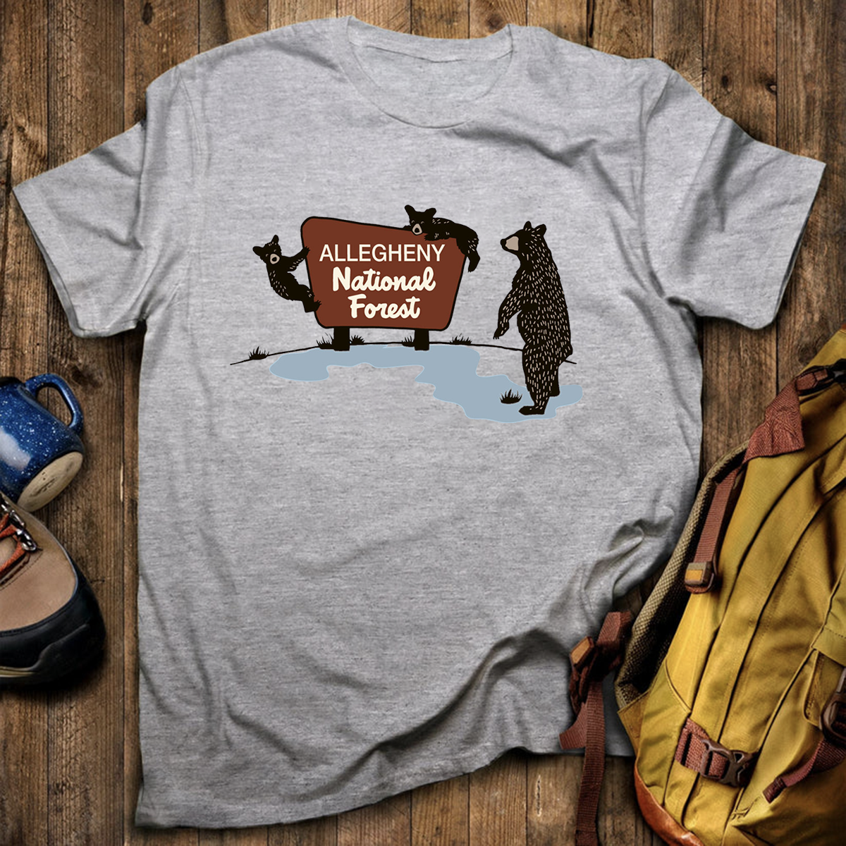 Park Sign Bears Tee Cotton Classic T-Shirt