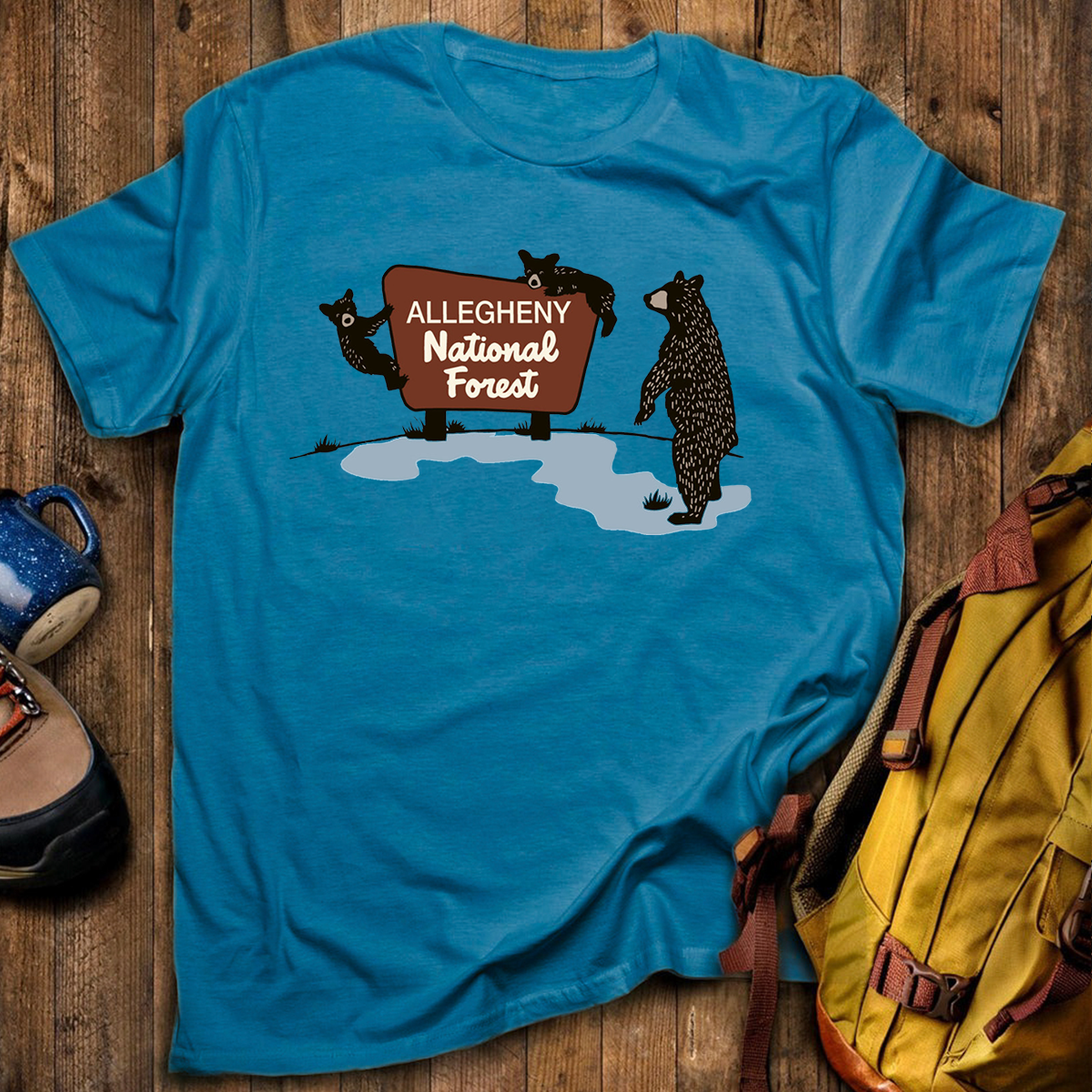 Park Sign Bears Tee Cotton Classic T-Shirt