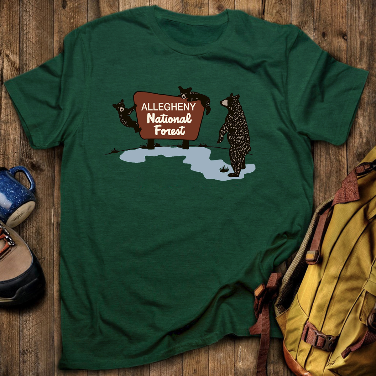 Park Sign Bears Tee Cotton Classic T-Shirt